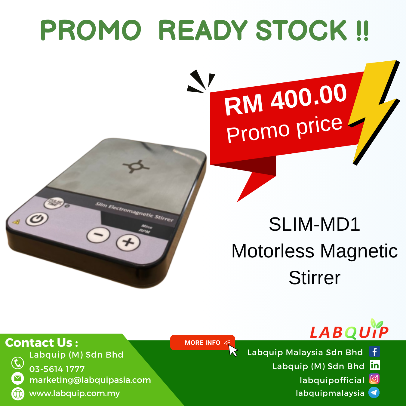 PROMO-SLIM-MD1 MOTORLESS MAGNETIC STIRRER