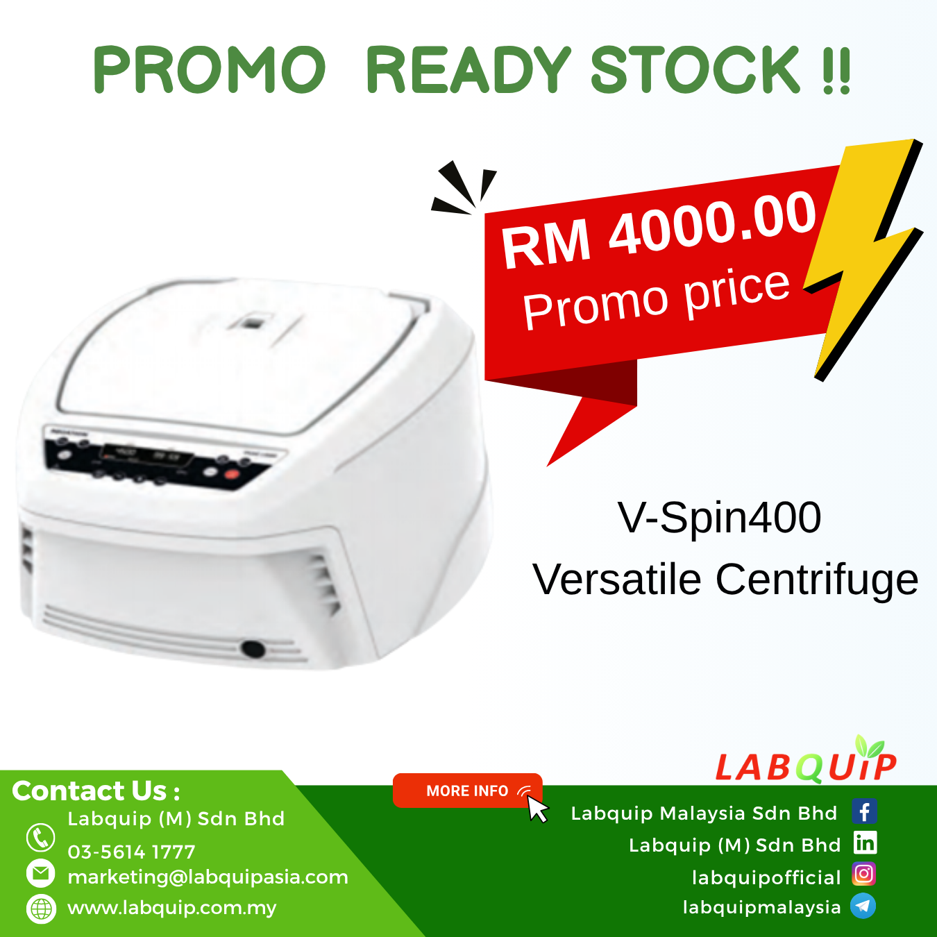 PROMO-V-SPIN400 VERSATILE CENTRIFUGE